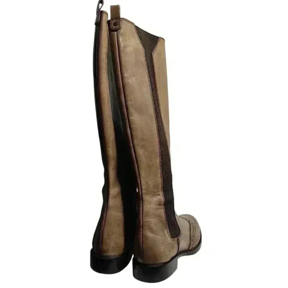 NICO NERINI Vero Cuoio Brown Leather Zip Up Riding Boots Size 38 US 8 - Picture 5 of 14